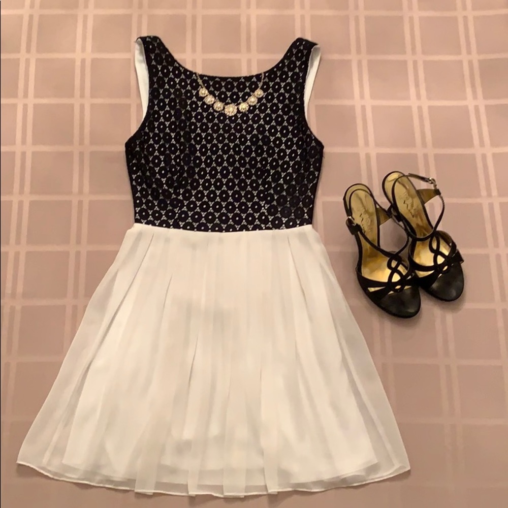 Black and White Semiformal Dress